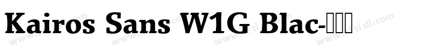 Kairos Sans W1G Blac字体转换